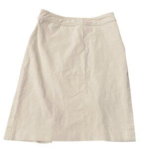Gap Cotton A-Line Beige Skirt Size 8 capsule wardrobe staple